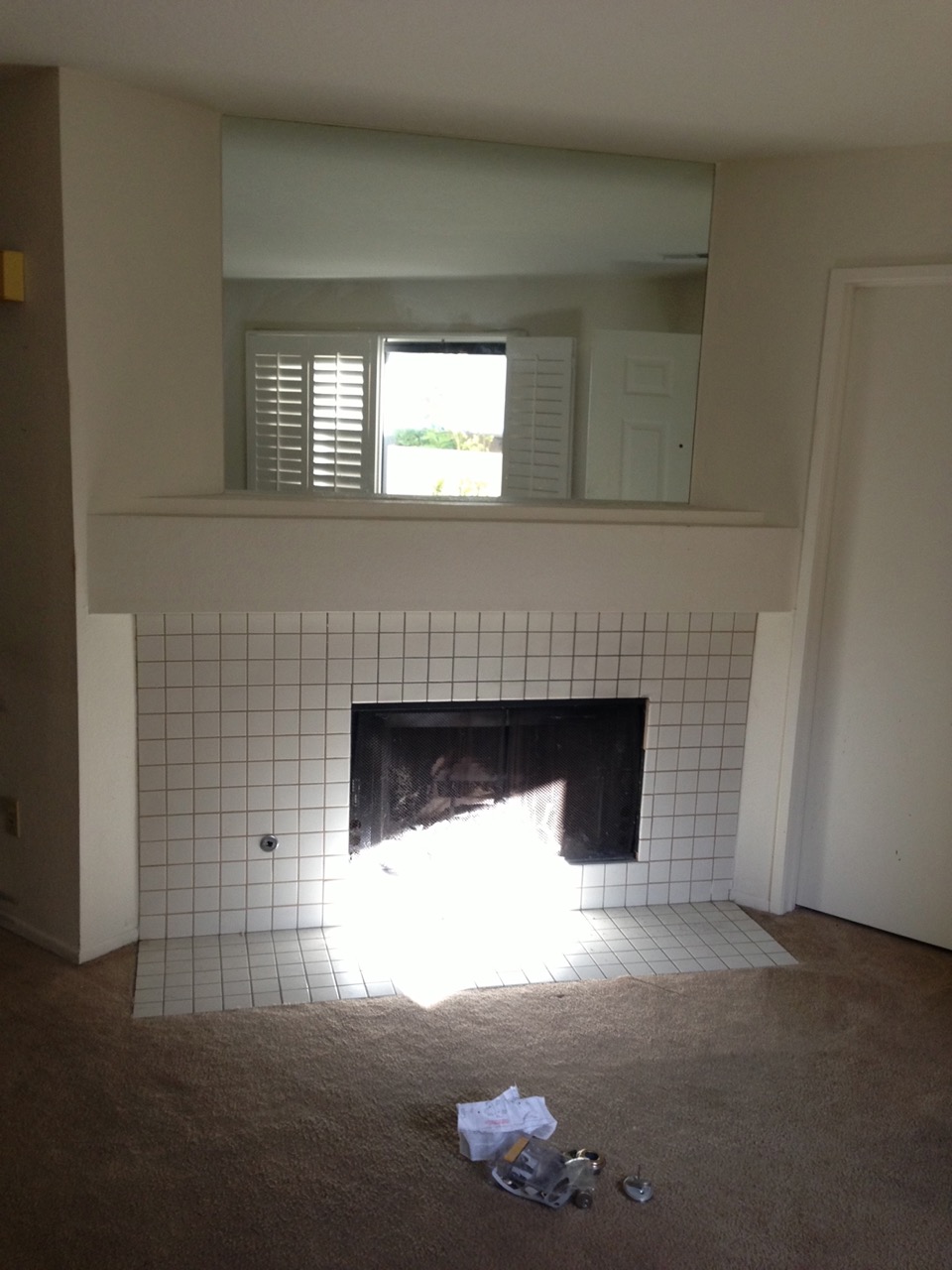 Fireplace before renovation
